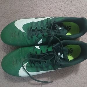 Nike Green and White Athletic Shoes